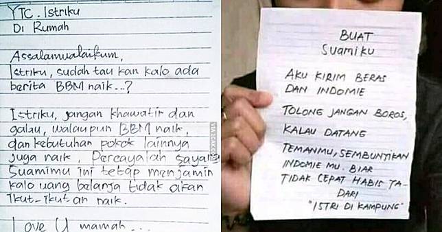 10 Surat Cinta Suami Istri Ini Endingnya Bikin Ketawa