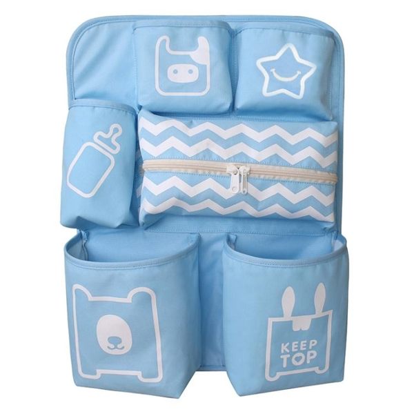 掛袋 嬰兒床收納袋掛袋床頭尿布收納床邊置物袋尿片袋多功能儲物置物架【韓國時尚週】