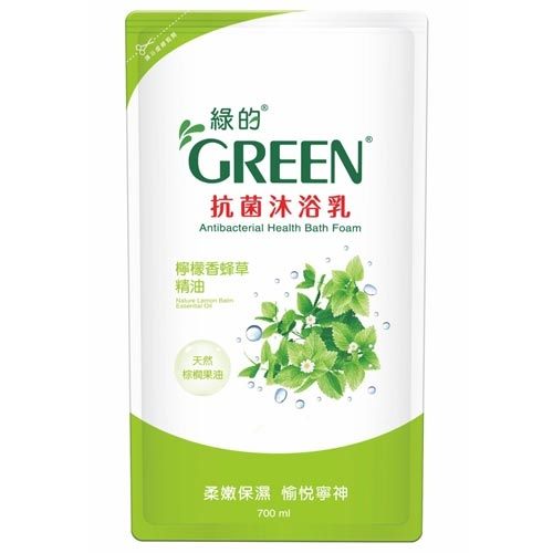 綠的GREEN 抗菌沐浴乳 補充包 檸檬香蜂草精油 700ml