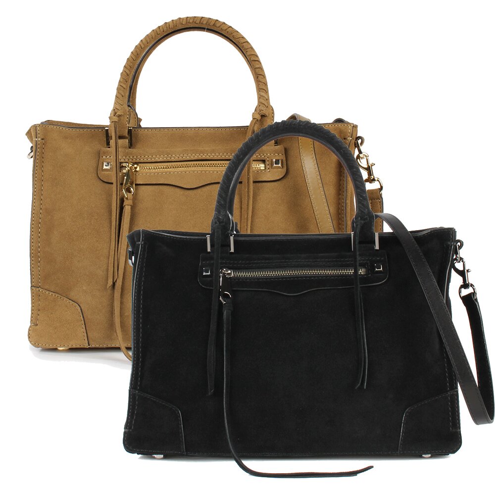 Rebecca Minkoff REGAN 麂皮皮革流蘇手提斜背二用包-二色可選 220034