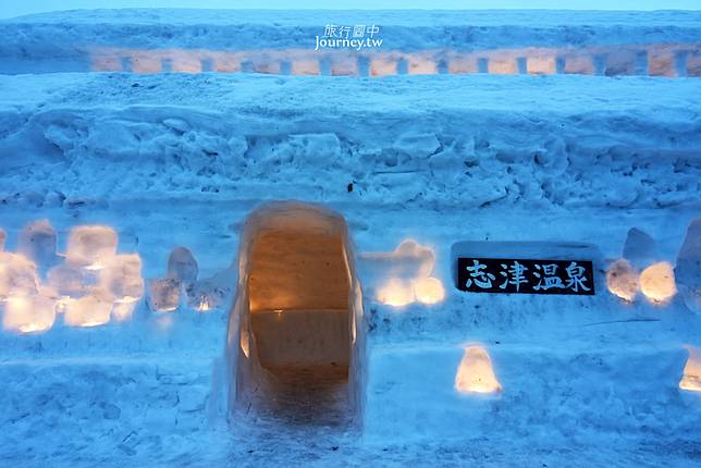 日本山形 月山 志津溫泉 第十三回雪旅籠燈祭 雪旅籠の燈り