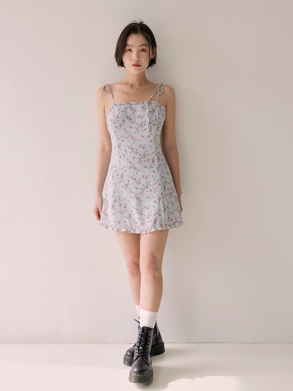 NOT YOUR ROSE Frill Mini Dress_Blue