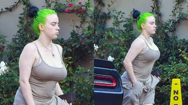 不穿招牌大尺碼帽 T！怪奇比莉「小可愛」上街，網友：「她看起來很有自信，愛她！」