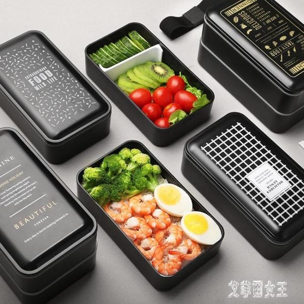 成人飯盒便當盒日式餐盒可微波爐加熱塑料簡約韓國水果盒便攜外出 LR7597【艾菲爾女王】
