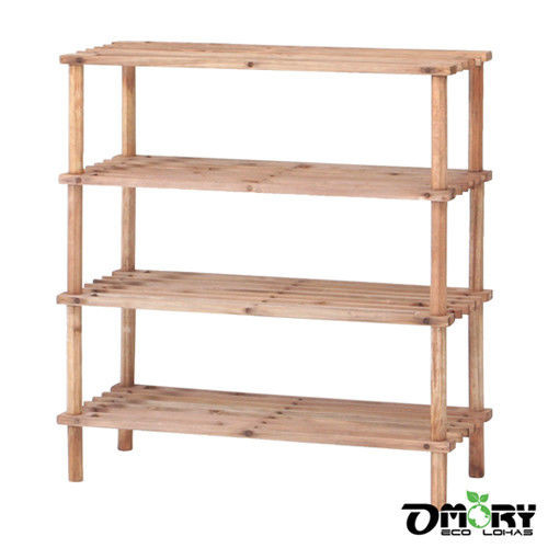 diy組裝,不需工具!!! 全天然松木實木製無毒環保 木板厚度達1.5cm堅硬牢固 可承重量為10kg ------------------------------ 品名omory天然松木四層置物架/