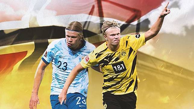 Ilustrasi - Erling Haaland Timnas dan Dortmund