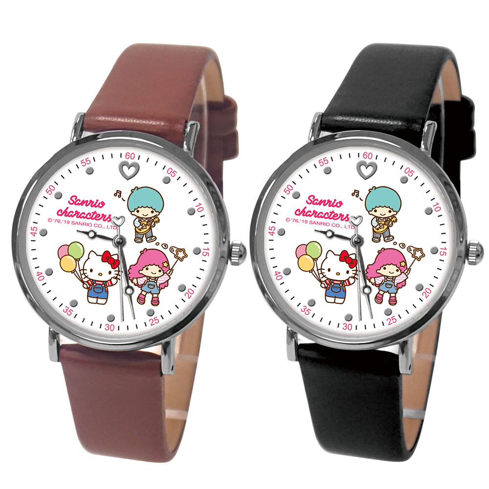 簡約時尚 把三麗鷗家族全部帶入錶面一起同歡吧 機芯日本原裝機芯 動力電池 錶面電腦精細彩色印刷 錶殼abs 錶殼尺寸殼寬約3.5cm鏡面寬約3.1cm 錶帶皮帶 錶帶尺寸長度約23.5cm最小內圍尺寸