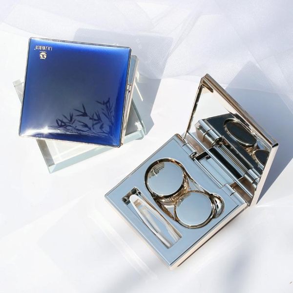 隱形眼鏡盒cpb高檔美瞳盒磁吸感應時尚簡約個性近視伴侶護理盒子 快速出貨