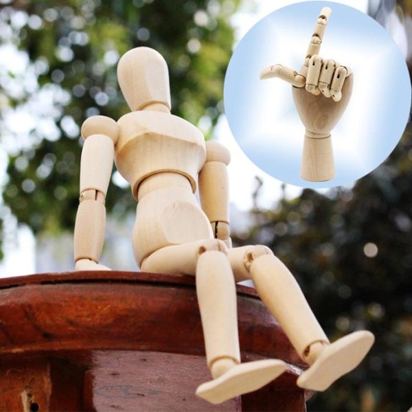 全館免運 木頭人偶系列關節人模型素描漫畫模型人偶