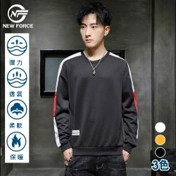 ◎★簡約時尚，立體剪裁|◎★鬆緊袖口設計，百搭好看|◎★三種顏色，任意選擇品牌:NEWFORCE品牌定位:戶外機能品牌適穿對象:男生款式:T恤袖長:長袖顏色:黑色系,白色系,黃色系適穿季節:秋冬主材質