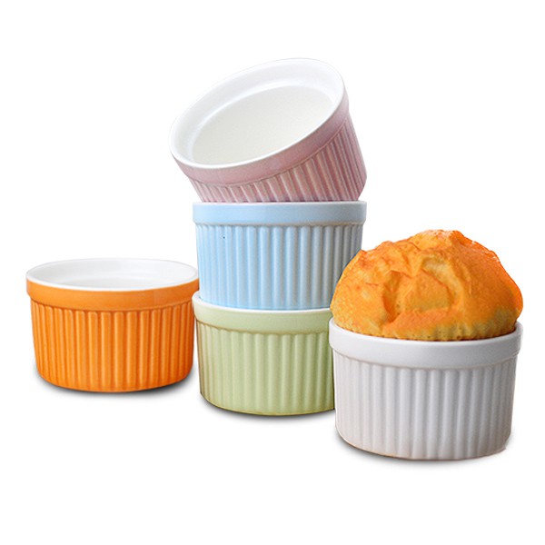 【堯峰陶瓷】法式圓型烤布丁盅(單入)(點心烤杯/調味杯)親子野餐適用早午餐用