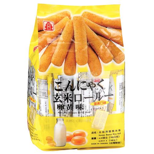 北田蒟蒻糙米卷-蛋黃口味160g【愛買】