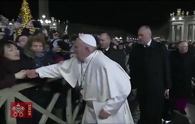 Pope Apologizes For Bad Example Of Slapping Arm Of Pilgrim