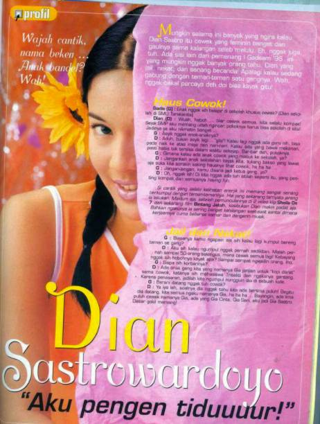 Foto-Foto Dian Sastro di Sampul Majalah Gadis, Awet Cantik