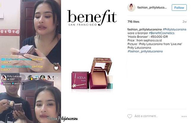 Jadi Artis Hits, Ini Harga 6 Alat Makeup Prilly Latuconsina