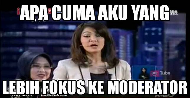 6 Meme Lucu Ira Koesno Sosok Bikin Gagal Fokus Saat Debat Pilgub