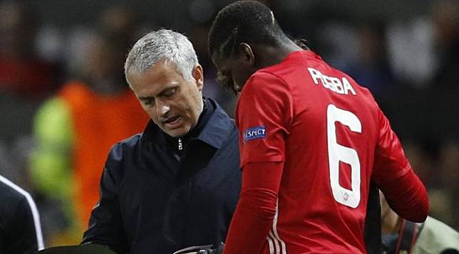 Paul Pogba dan Jose Mourinho