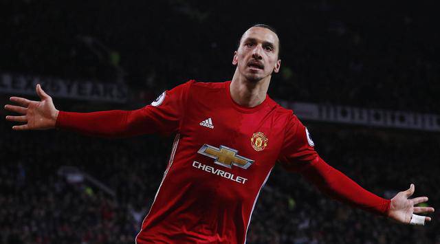 4. Zlatan Ibrahimovic (Manchester United) - 39 gol dalam 42 laga. (Reuters/Phil Noble)