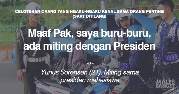 9 Celotehan Orang yang Ngaku-ngaku Kenal Sama Pejabat Saat Ditilang