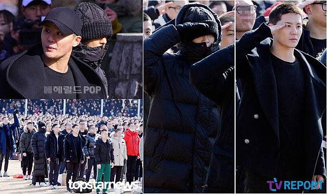 Serba Hitam, Gagahnya T.O.P Big Bang dan Junsu JYJ di Upacara Wamil!