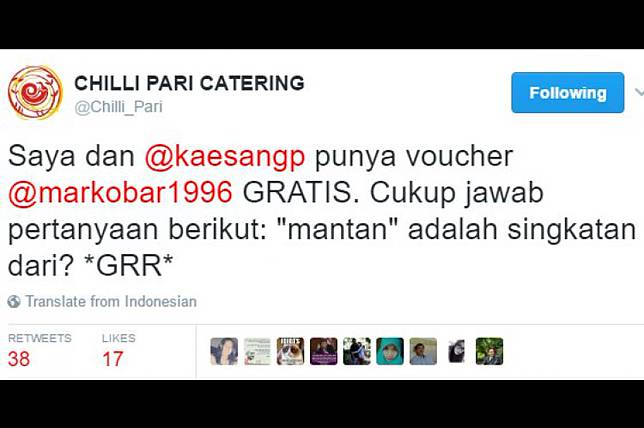 10 Jawaban Kuis dari Gibran & Kaesang Soal Singkatan Mantan Ini Ngocol
