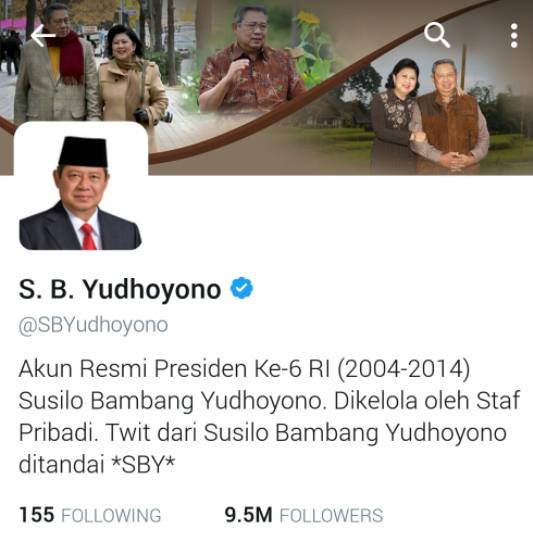 Ada Akun Palsu Serang Jokowi-Mega, SBY: Followers Saya 9,5 Juta