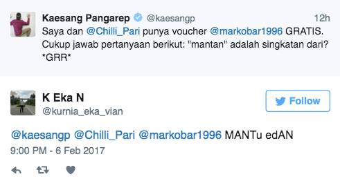 10 Jawaban Kuis dari Gibran & Kaesang Soal Singkatan Mantan Ini Ngocol