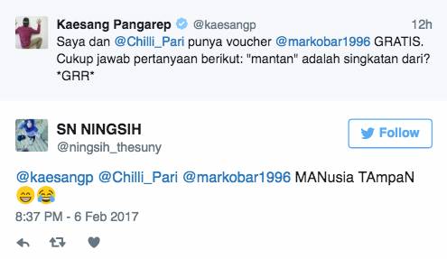 10 Jawaban Kuis dari Gibran & Kaesang Soal Singkatan Mantan Ini Ngocol