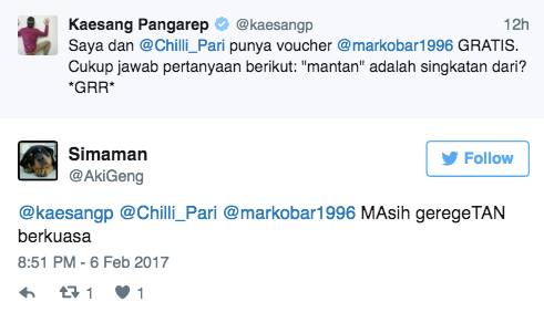 10 Jawaban Kuis dari Gibran & Kaesang Soal Singkatan Mantan Ini Ngocol