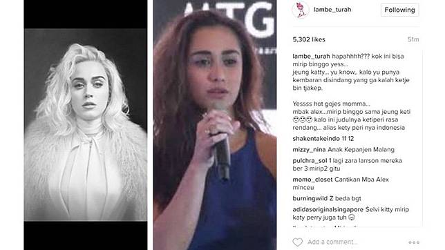 Buset! Gara-Gara Foto Ini, Netizen Sebut Alexandra Gottardo Katy Perry-nya Indonesia, Kok Bisa?