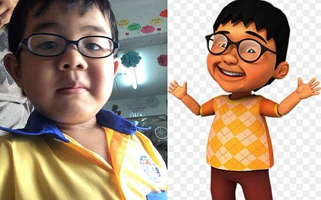 3 Orang Ini Ternyata Mirip Banget dengan Karakter di Kartun Upin Ipin