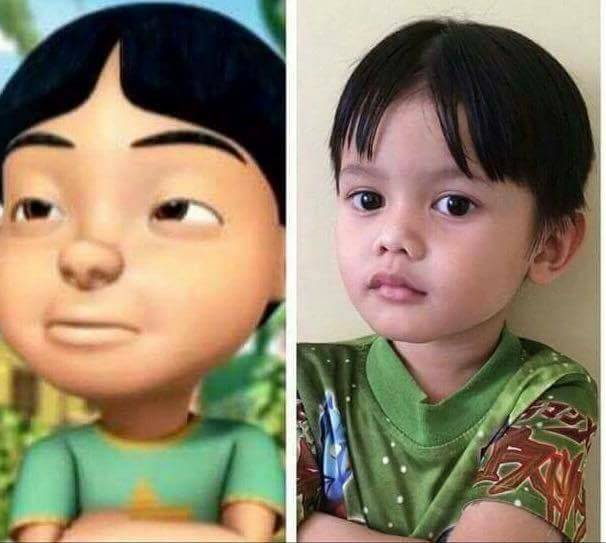 3 Orang Ini Ternyata Mirip Banget dengan Karakter di Kartun Upin Ipin