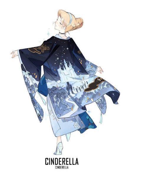 Begini Jadinya Kalau 9 Putri Disney Pakai Kimono Jepang