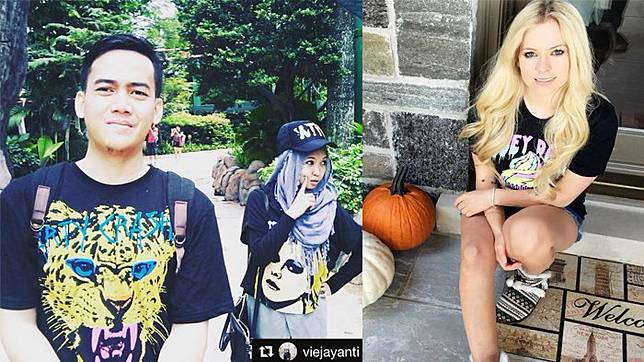 Beruntungnya, Avril Lavigne Repost Foto Instagram Pasutri Asal Indonesia Ini Lho!