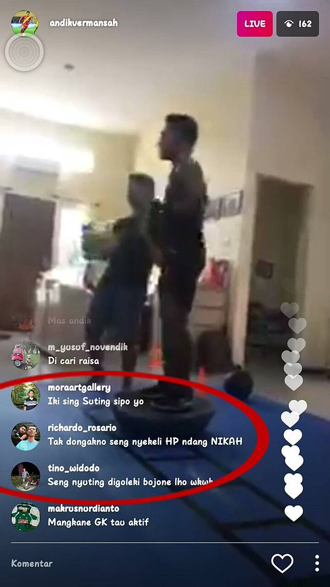 Siaran Video Latihan Andik Penuh dengan Pertanyaan Lucu Ini