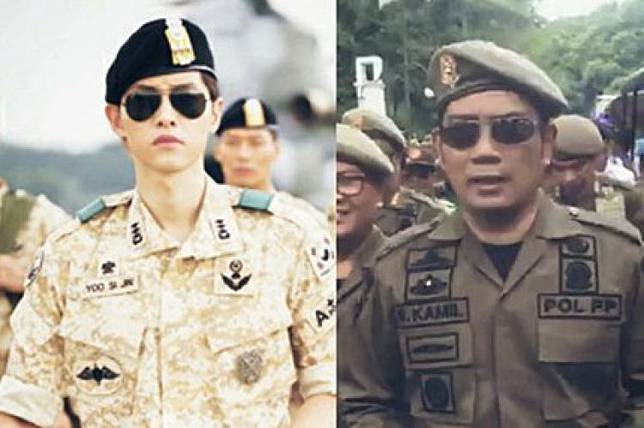 Pakai Seragam Satpol PP, Ridwan Kamil Disebut Mirip Song Joong-ki