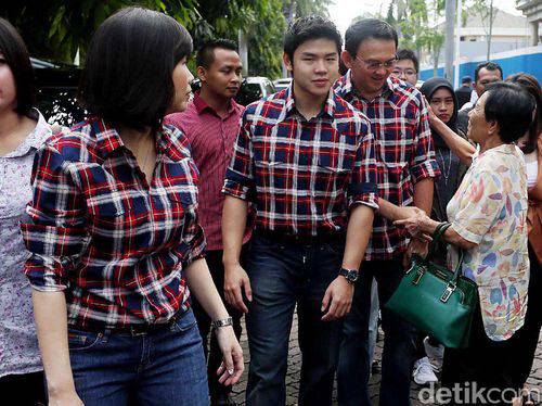 Senyum Nicholas Anak Ahok Saat Pertama Kali Nyoblos di Pilgub DKI