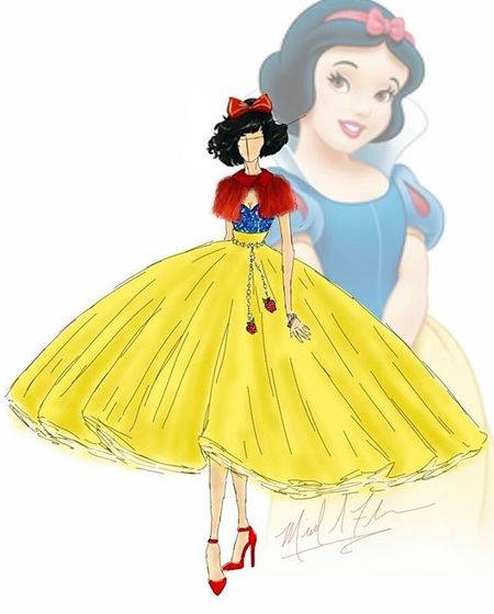 Ini Jadinya Jika Designer Modern Menggambar Gaun Putri Disney