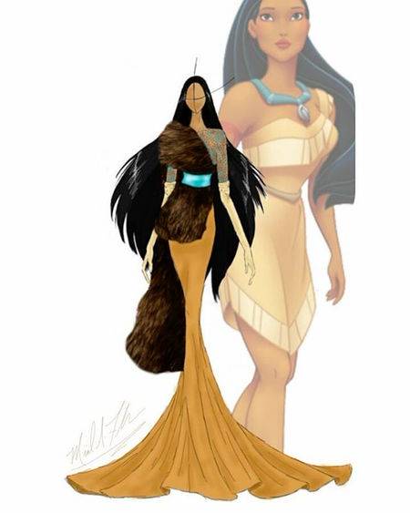Ini Jadinya Jika Designer Modern Menggambar Gaun Putri Disney