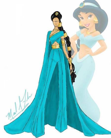 Ini Jadinya Jika Designer Modern Menggambar Gaun Putri Disney