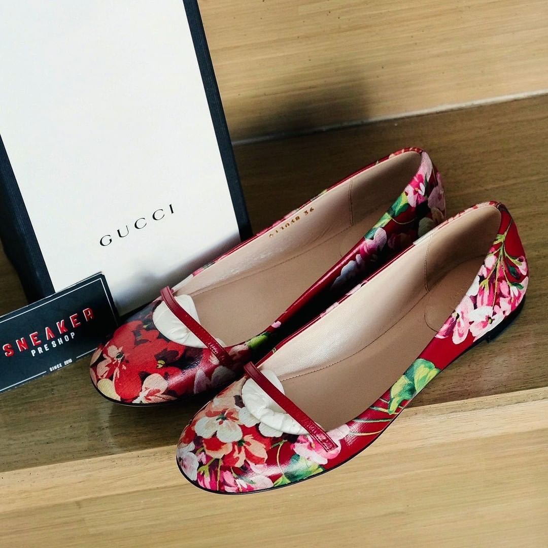 Gucci Shanghai Blooms Flat Shoe LINE SHOPPING