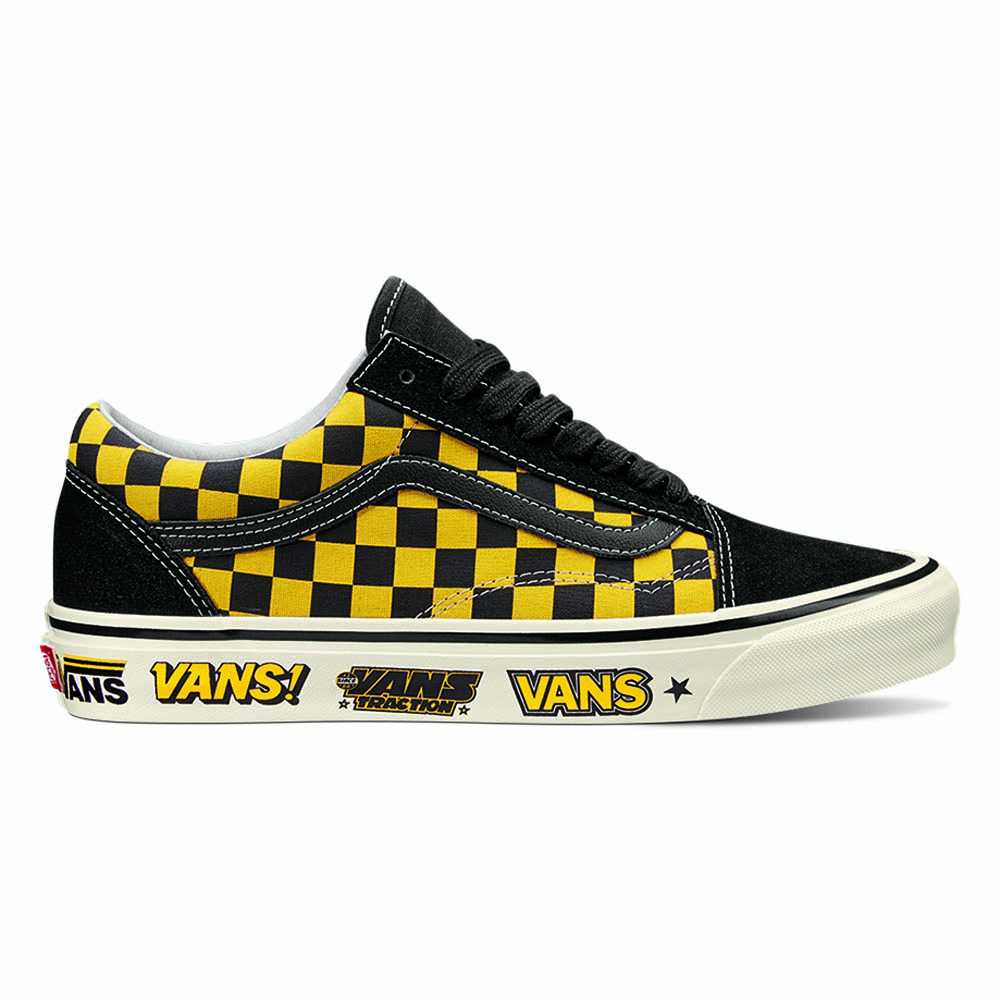 red yellow checkered vans