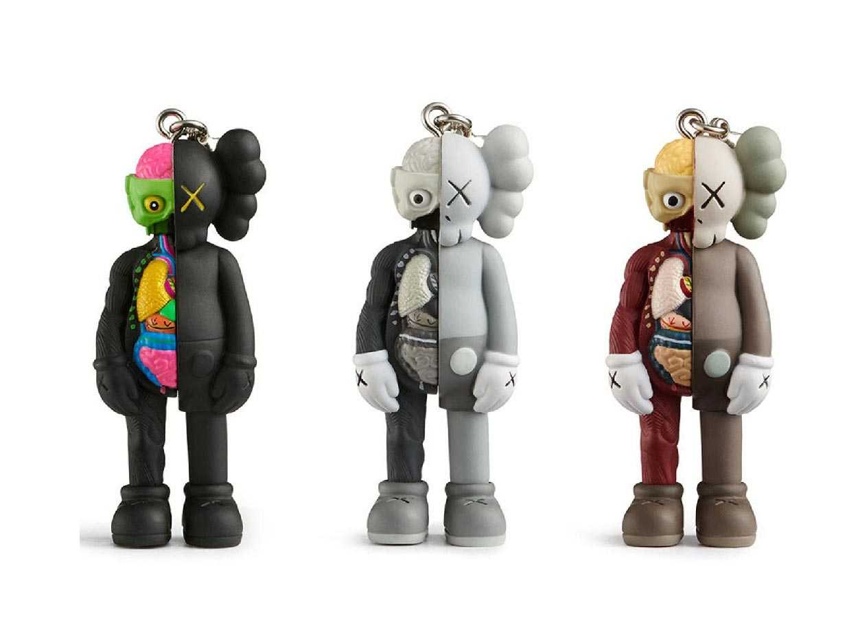 KAWS Tokyo First Flayed Companion Keychain Set (2021) Brown/Gray