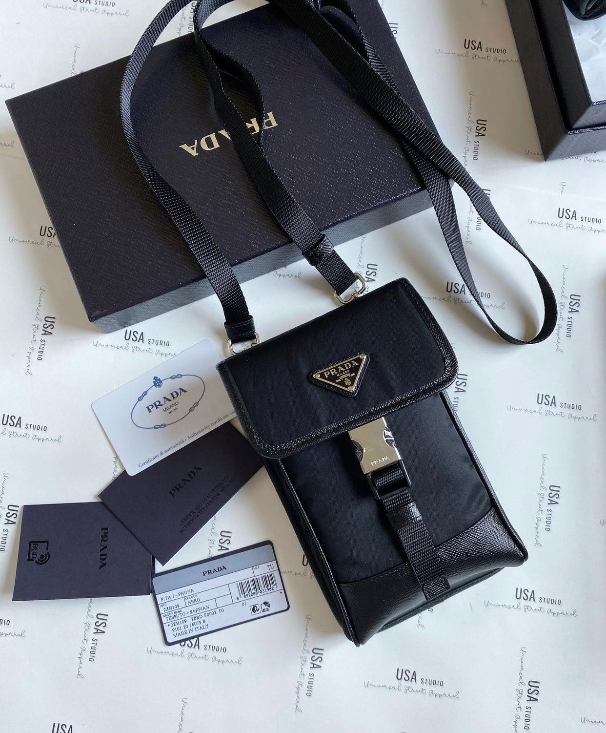 Prada phone pouch best sale