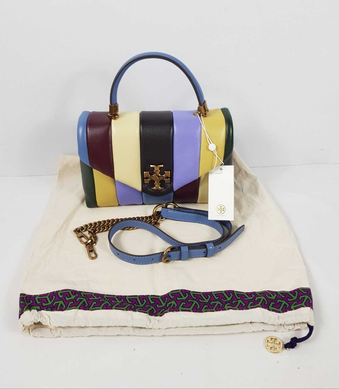 Tory Burch Small Kira Colorblock Leather Top Handle Satchel LINE