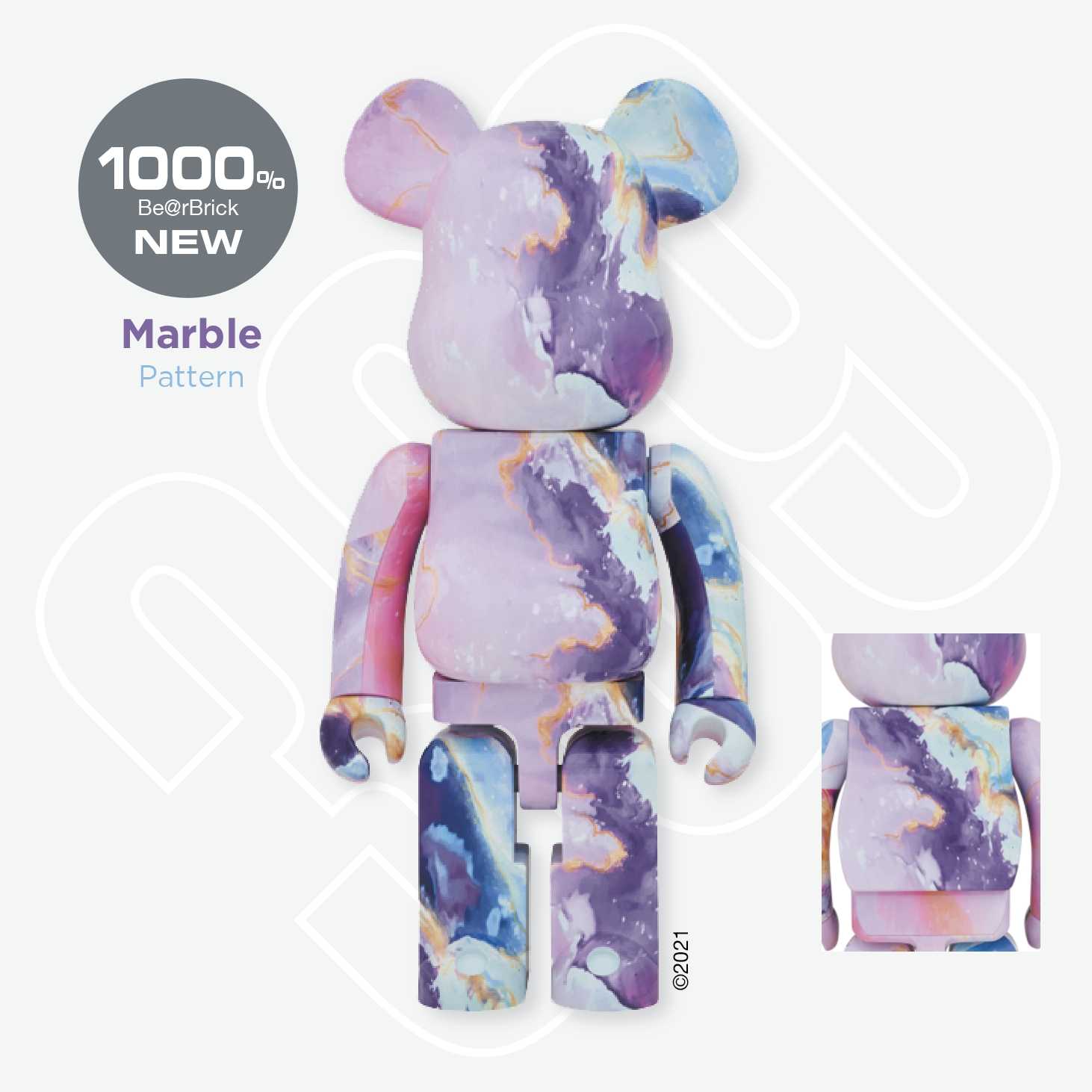 Bearbrick 1000% Marble Pattern | LINE SHOPPING