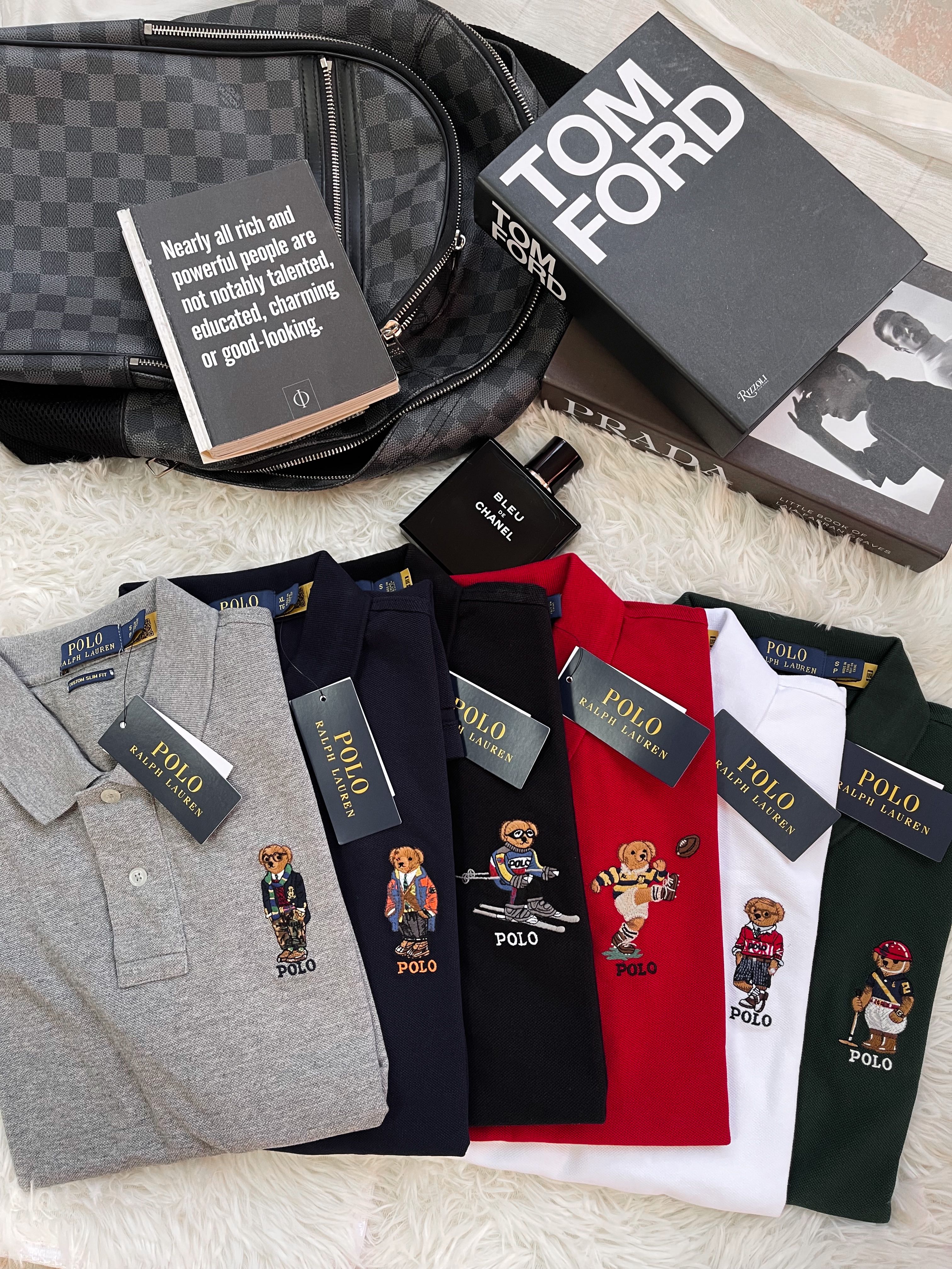 Polo shirt with shop a bear on it