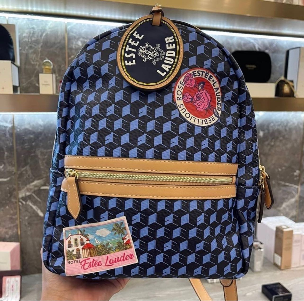Est e Lauder Campus Backpack in Signature LINE SHOPPING