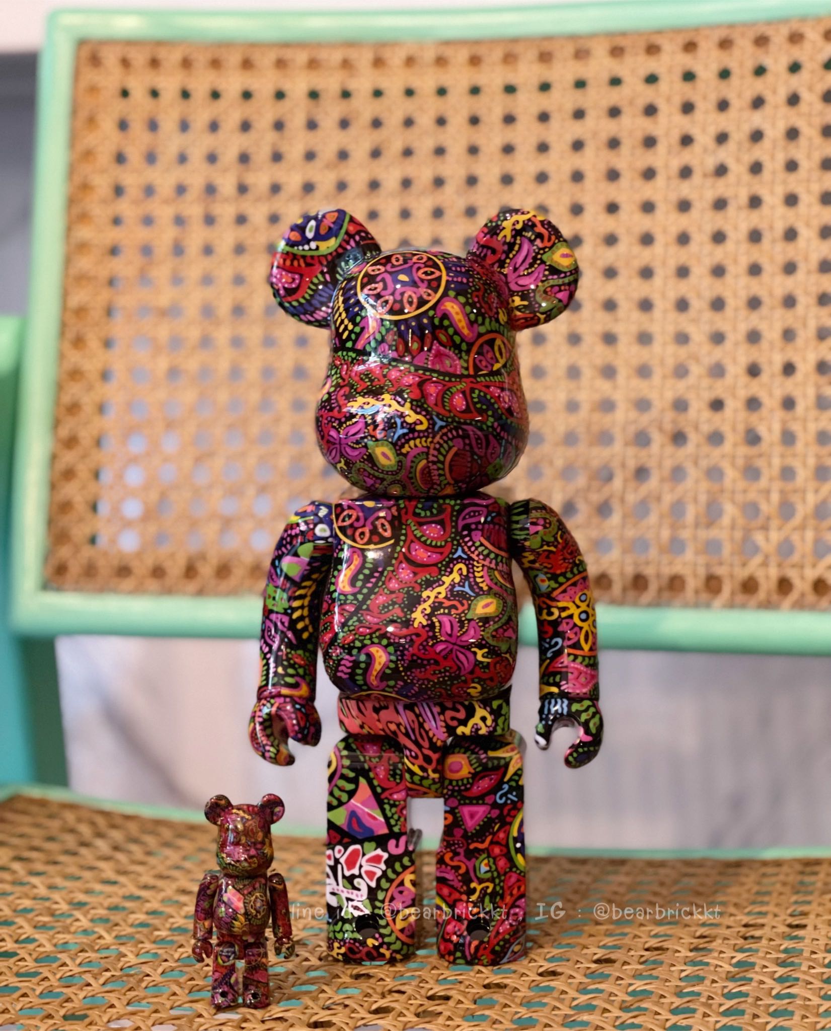 Bearbrick Hide X japan Psychedelic Paisley 100％+400% | LINE SHOPPING