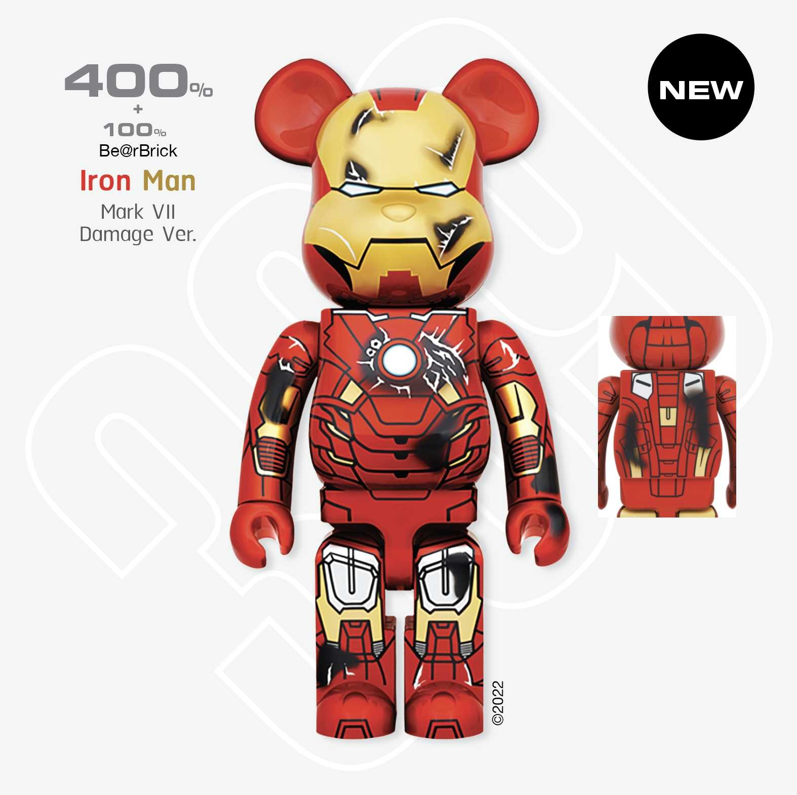 BE@RBRICK IRON MAN MARK VII DAMAGE 400％ - フィギュア